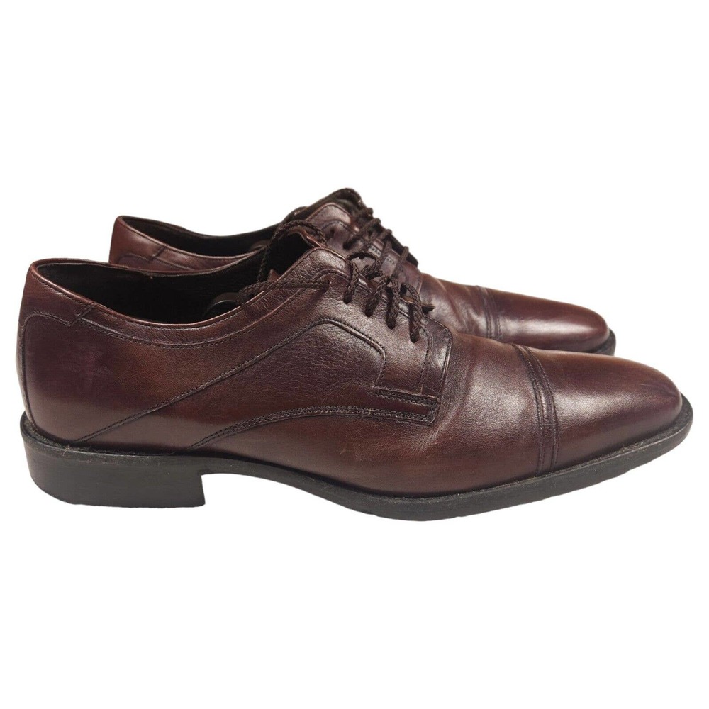 Johnston & Murphy Men’s Larsey Cap Toe Oxford Brown Dress Shoes Size 11